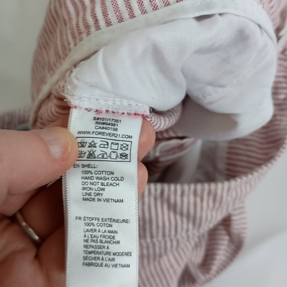 2/$30 FOREVER 21 Preppy Clueless Butterly Pink Pin Striped Booty Shorts(#1,430) - Picture 3 of 8